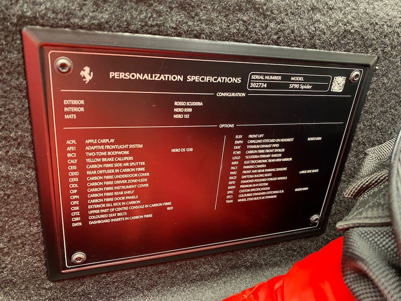 Foto do veículo FERRARI SF90 3.9 V8 TURBO PHEV SPIDER F1-DCT 2024 0 KM 7.200.000,00