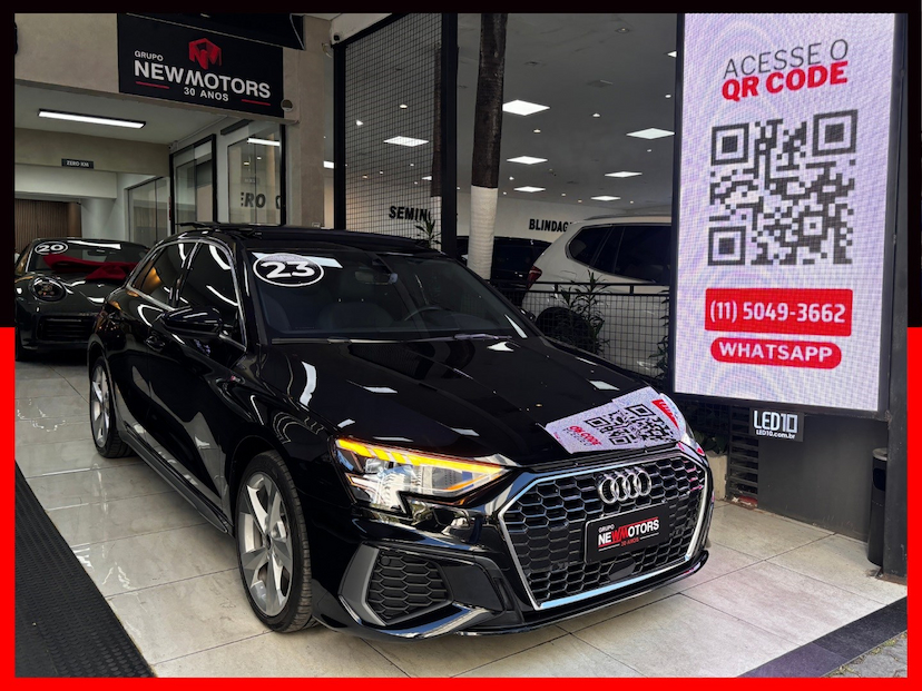 Foto do veículo AUDI A3 2.0 40 TFSI MHEV SPORTBACK S LINE S-TRONIC 2023 10.500 KM 207.777,00