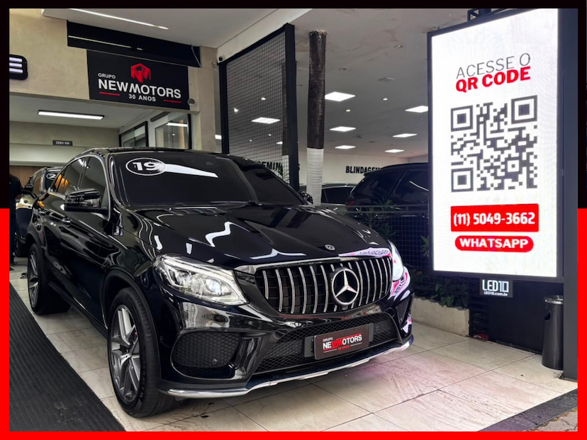 Foto do veículo MERCEDES-BENZ GLE 400 3.0 V6 GASOLINA HIGHWAY COUPÉ 4MATIC 9G-TRONIC 2019 45.942 KM 299.777,00
