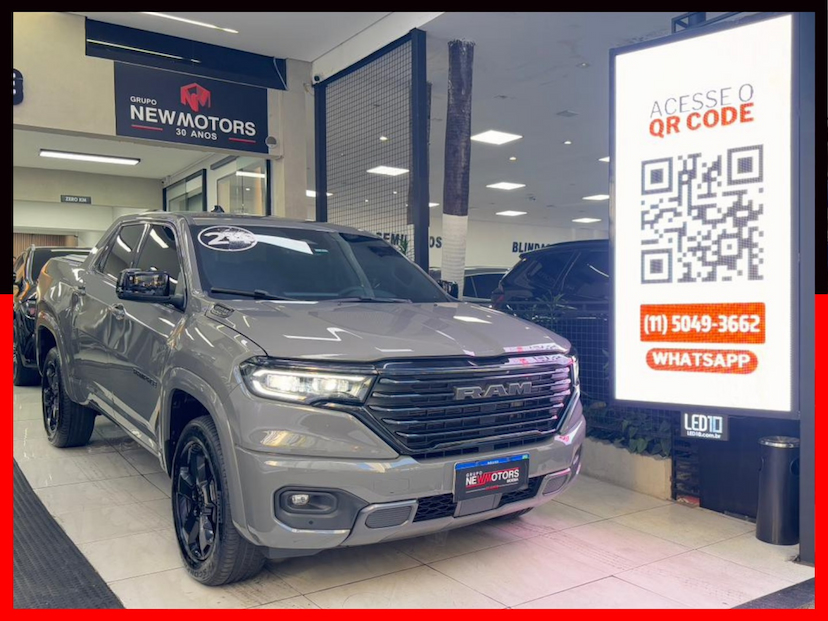 Foto do veículo RAM RAMPAGE 2.0 HURRICANE 4 TURBO GASOLINA LARAMIE 4X4 AUTOMÁTICO 2024 29.007 KM 180.777,00