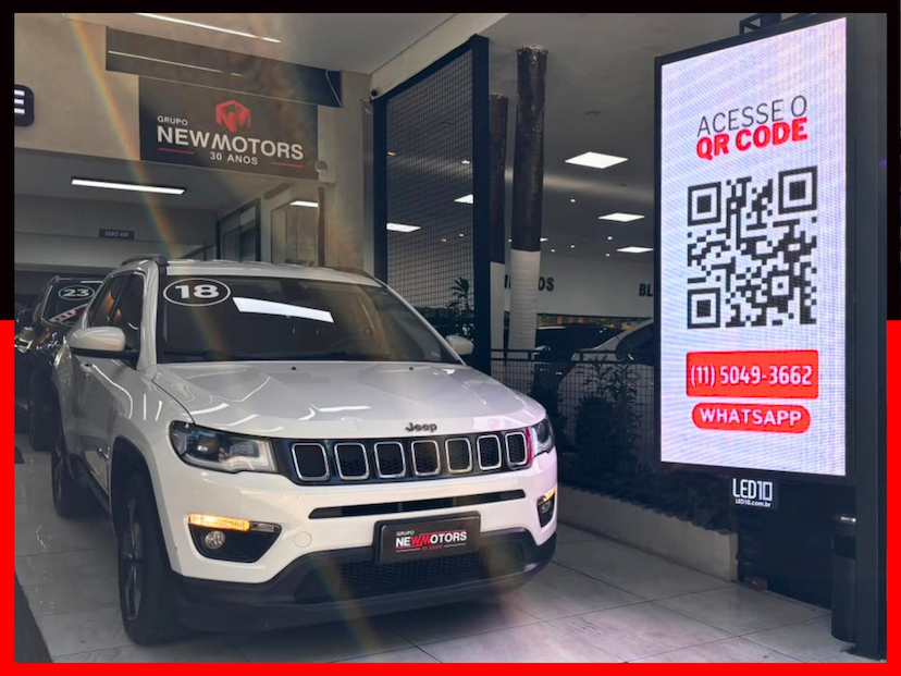 Foto do veículo JEEP COMPASS 2.0 16V FLEX LONGITUDE AUTOMÁTICO 2018 63.491 KM 88.777,00