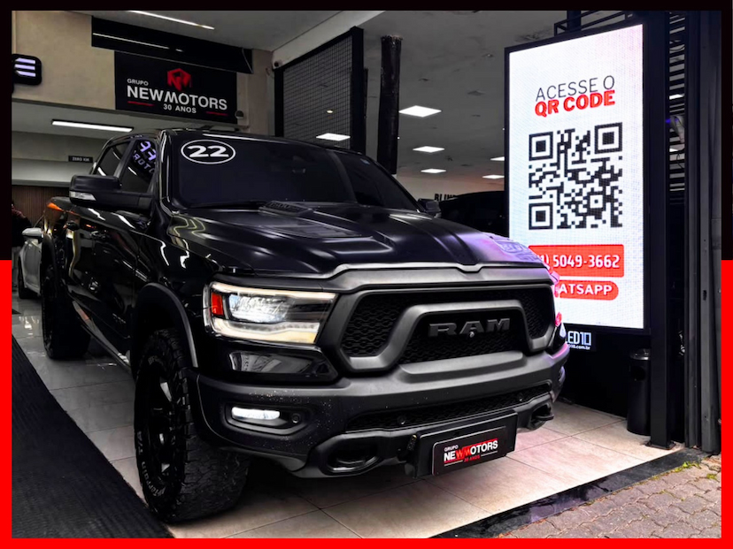Foto do veículo RAM 1500 5.7 V8 GASOLINA REBEL CD 4X4 AUTOMÁTICO 2022 72.705 KM 325.777,00