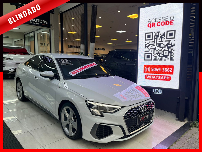 Foto do veículo AUDI A3 1.4 35 TFSI GASOLINA SEDAN S LINE LIMITED TIPTRONIC 2022 39.176 KM 198.777,00