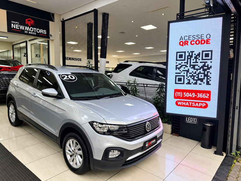 Foto do veículo VOLKSWAGEN T-CROSS 1.0 200 TSI TOTAL FLEX SENSE AUTOMÁTICO 2020 43.912 KM 87.777,00