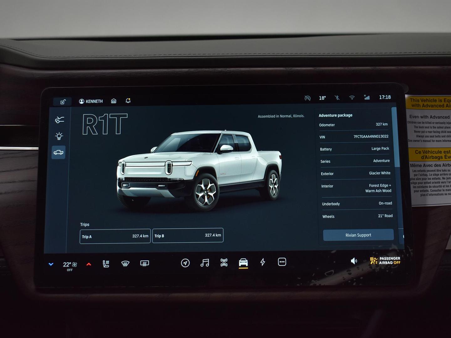 Foto do veículo RIVIAN R1T  2022 880 KM 990.000,00