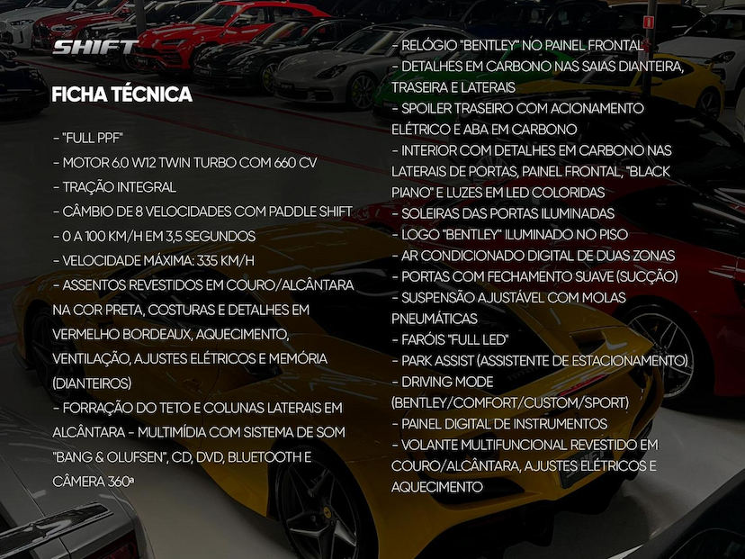 Foto do veículo BENTLEY CONTINENTAL  GT SPEED 2022 2.526 KM 3.650.000,00