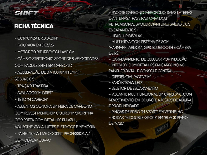 Foto do veículo BMW M2  COUPE TRACK 3.0 BI-TURBO 24V 460CV 3P 2024 3.300 KM 699.000,00