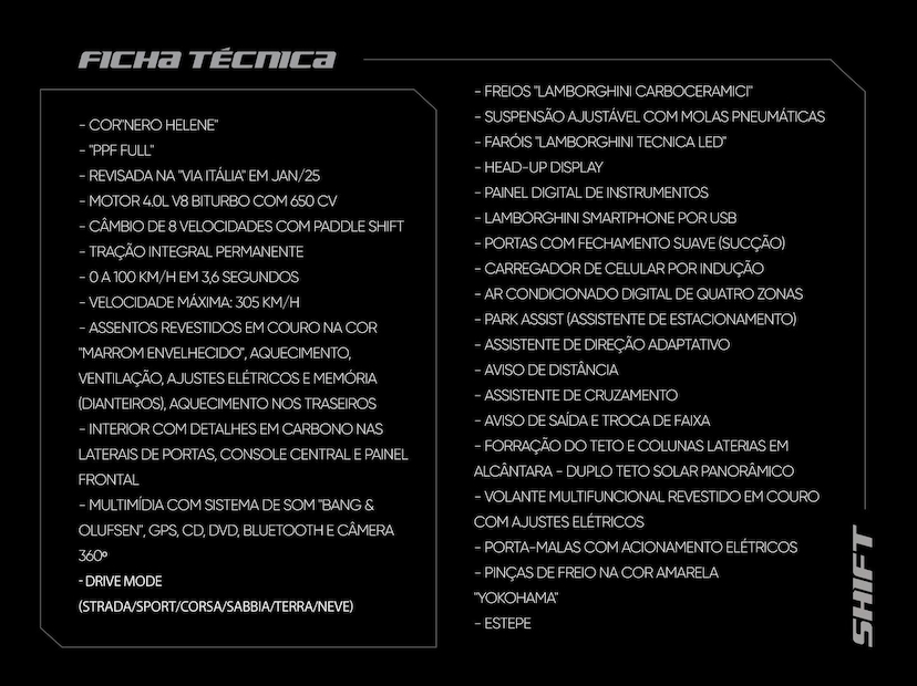 Foto do veículo LAMBORGHINI URUS  LP 650 4 2020 45.470 KM 2.450.000,00