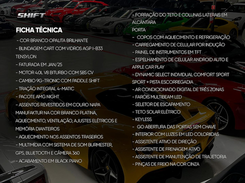 Foto do veículo MERCEDES-BENZ AMG GT 63  4M 2025 2.005 KM 2.890.000,00