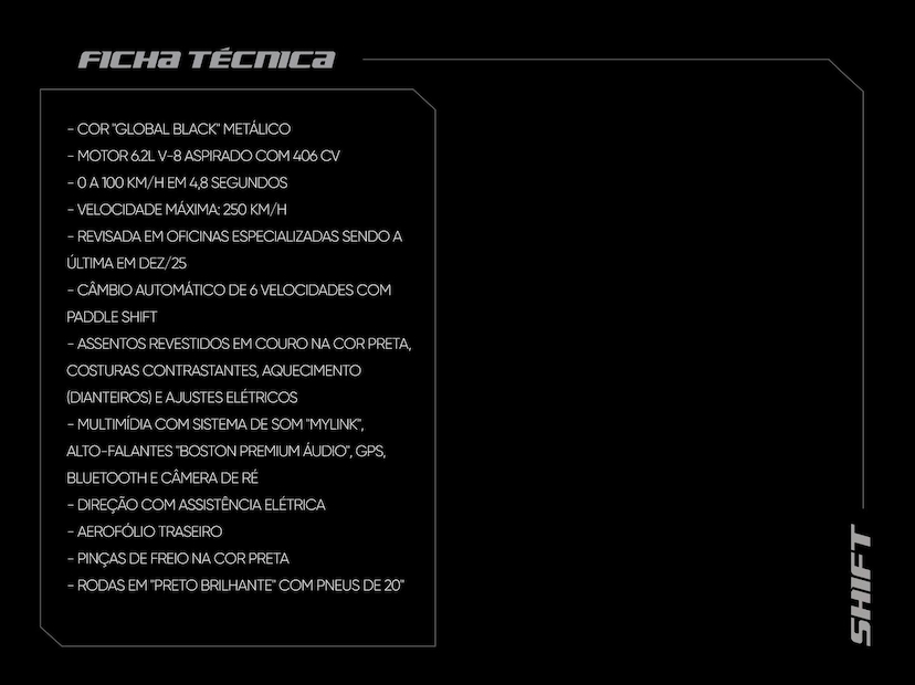 Foto do veículo CHEVROLET CAMARO  6.2 SS CONVERSÍVEL V8 GASOLINA 2P AUT 2015 59.670 KM 289.000,00