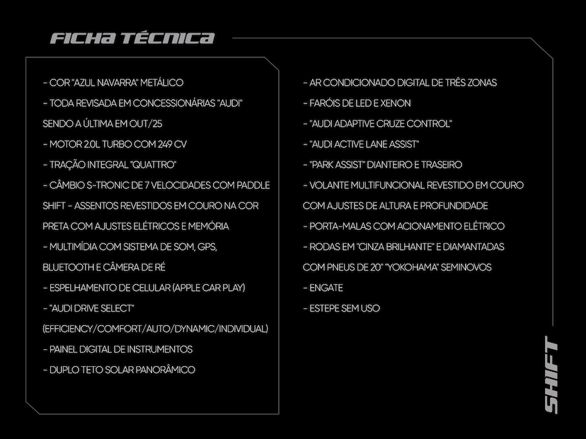 Foto do veículo AUDI Q5  SPB. S-LINE BLACK 2.0 TFSI QUA. S-TRON 2022 57.250 KM 265.000,00