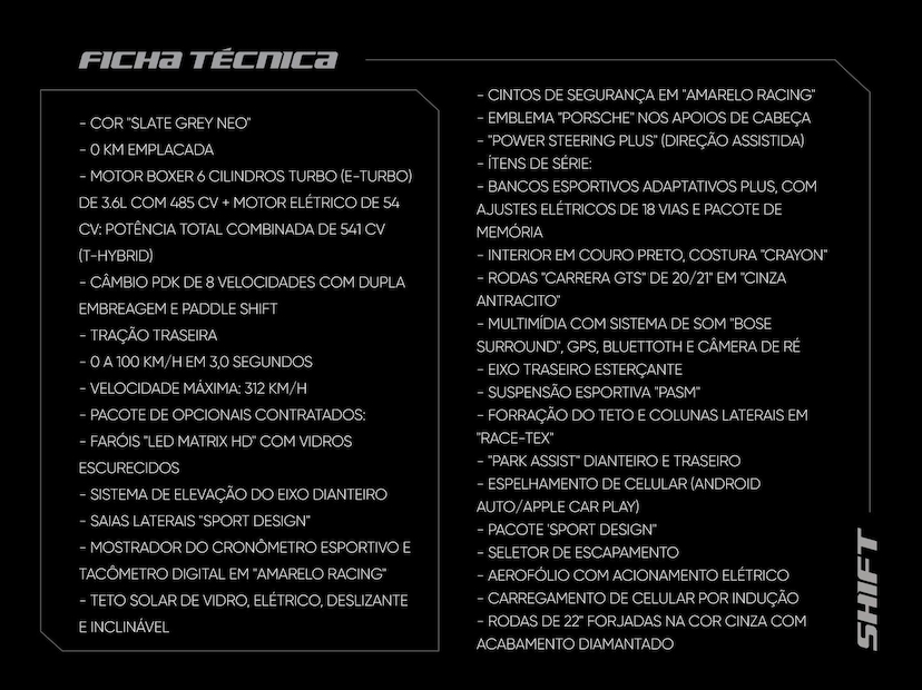 Foto do veículo PORSCHE 911  CARRERA GTS COUPE 3.6 992 2026 60 KM 1.430.000,00