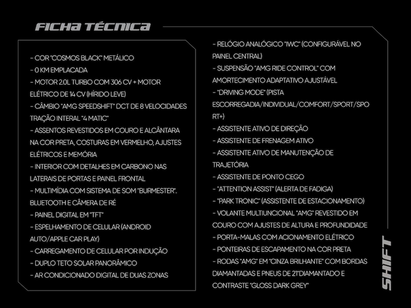 Foto do veículo MERCEDES-BENZ GLA 35 AMG  4MATIC 2.0 TURBO AUT 2025 120 KM 460.000,00