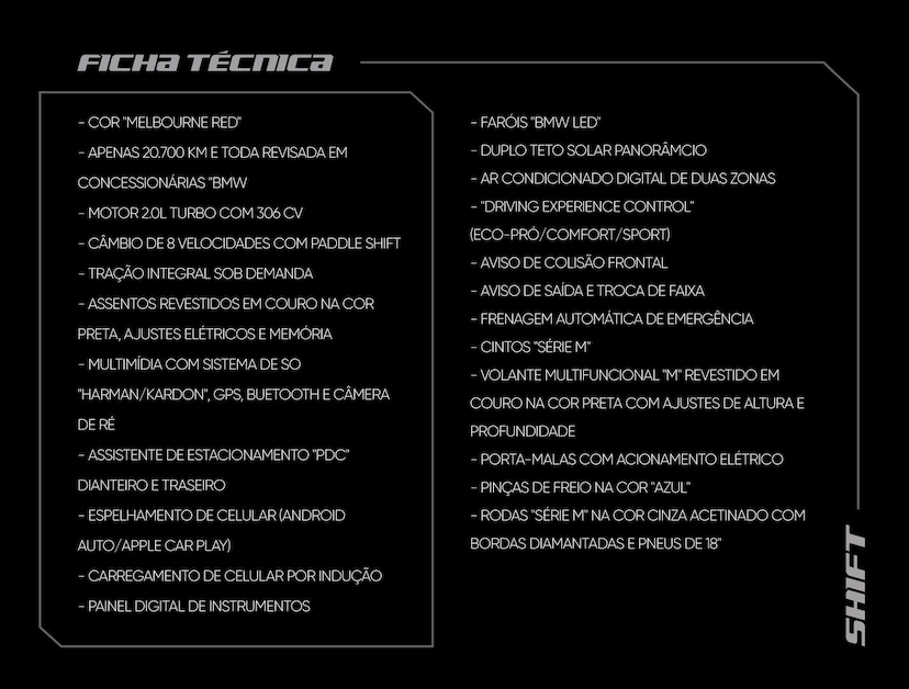 Foto do veículo BMW M 135I M 135I 2.0 16V TURBO GASOLINA XDRIVE AUTOMATICO 2021 20.765 KM 259.000,00