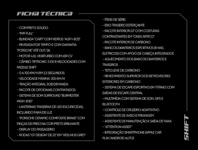 Foto do veículo PORSCHE CAYENNE  TURBO GT 4.0 V8 2024 3.620 KM 1.350.000,00