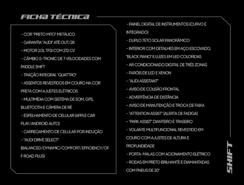 Foto do veículo AUDI Q5  SPORTBACK ADVANCED 2.0 TFSI QUATTRO S-TRONIC 2025 3.710 KM 430.000,00