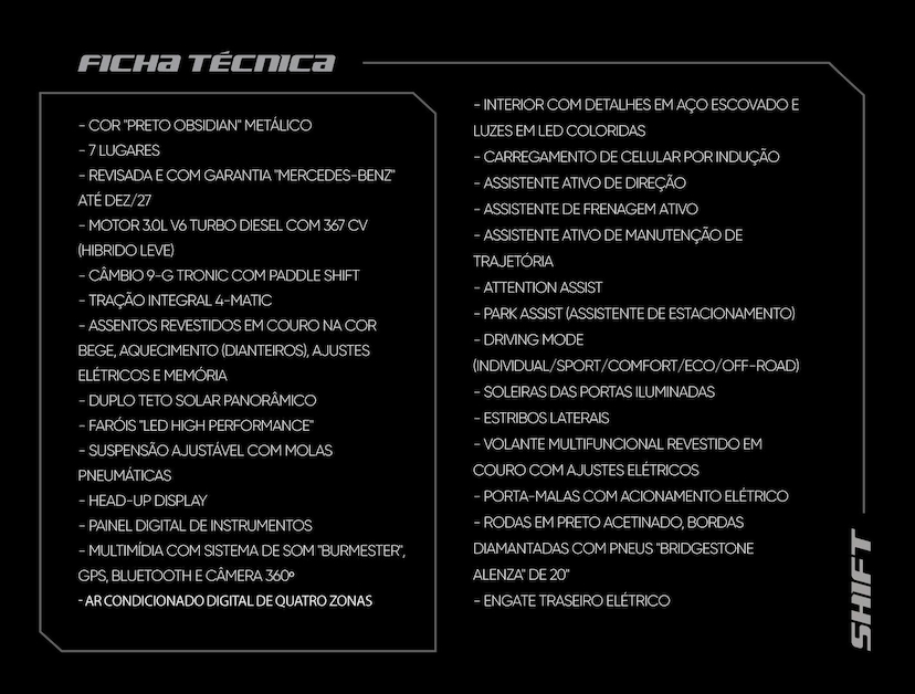 Foto do veículo MERCEDES-BENZ GLE 450 GLE-450 4MATIC 3.0 V6 DIESEL (HIB) 2025 17.920 KM 650.000,00