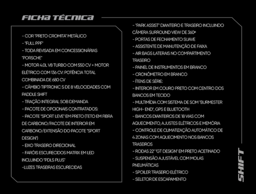 Foto do veículo PORSCHE CAYENNE  COUPE TURBO S E-HYBRID 4.0 2023 30.560 KM 940.000,00