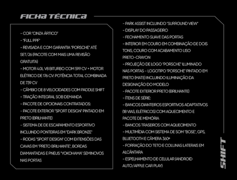 Foto do veículo PORSCHE CAYENNE  TURBO 4.0 V8 599CV (HIBRIDO) 2024 26.390 KM 990.000,00