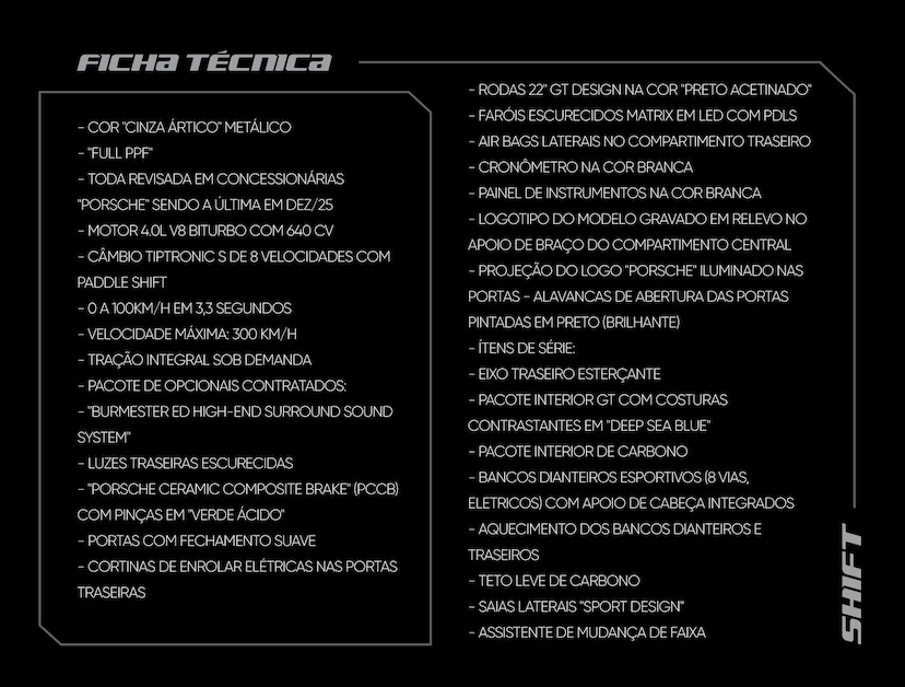 Foto do veículo PORSCHE CAYENNE  TURBO GT 4.0 V8 2023 27.870 KM 970.000,00