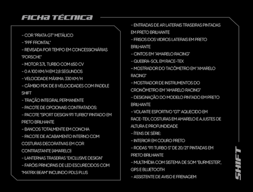 Foto do veículo PORSCHE 911  TURBO S COUPE 3.6/3.8 24V (991/992) 2024 6.210 KM 1.690.000,00