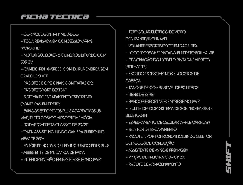 Foto do veículo PORSCHE 911  CARRERA COUPE 3.0 (991/992) 2024 12.360 KM 799.000,00