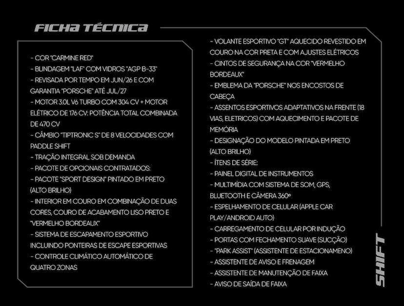 Foto do veículo PORSCHE CAYENNE  COUPE 3.0 V6 (HÍBRIDO) 2025 5.405 KM 895.000,00